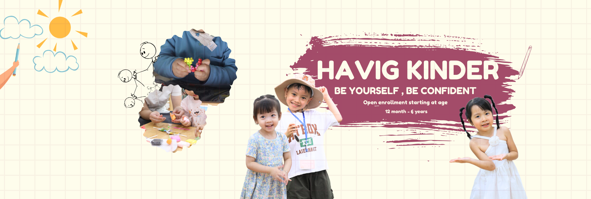 Havig Kinder tuyển sinh các bé từ 12 tháng - 6 tuổi